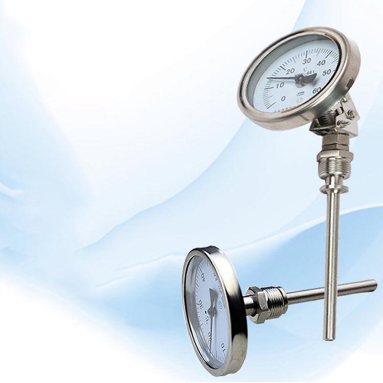 Bimetal thermometer wss401/411 axial universal radial type thermal sleeve stainless steel electric contact with remote transmission - Power Contractor