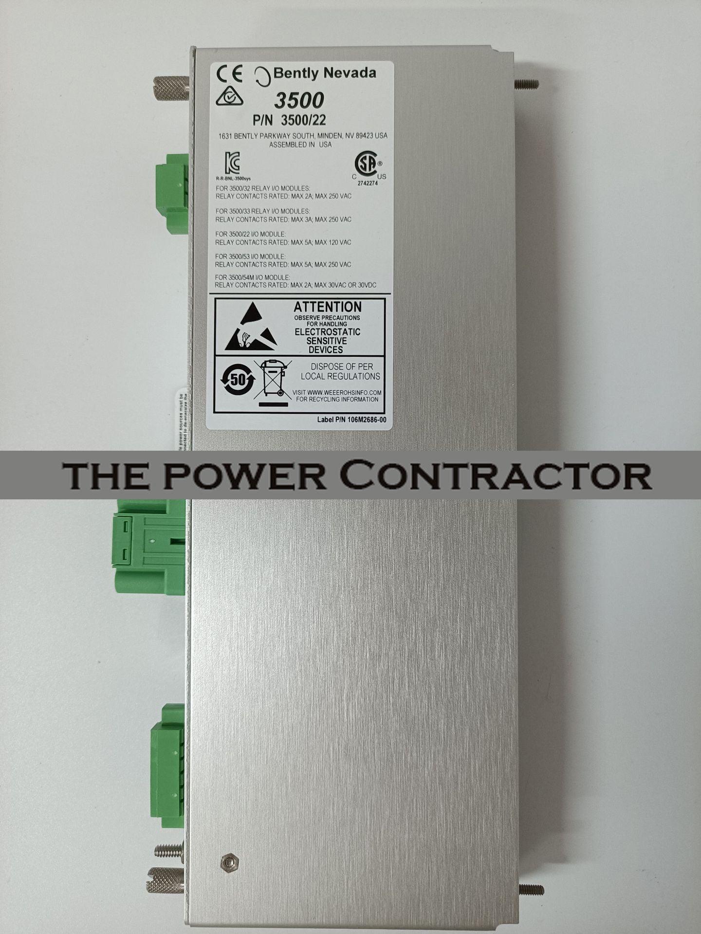 129478-01 BENTLY NEVADA - Power Contractor