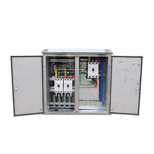 Outdoor stainless steel low-voltage intelligent reactive power compensation JP cabinet integrated distribution cabinet inlet and outlet line rural power grid metering capacitor cabinet