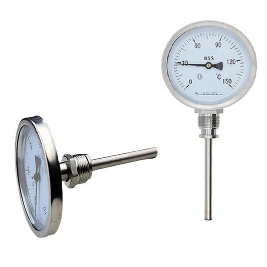 Bimetal thermometer WSS series radial axial universal dial 60/100/150mm conventional - Power Contractor