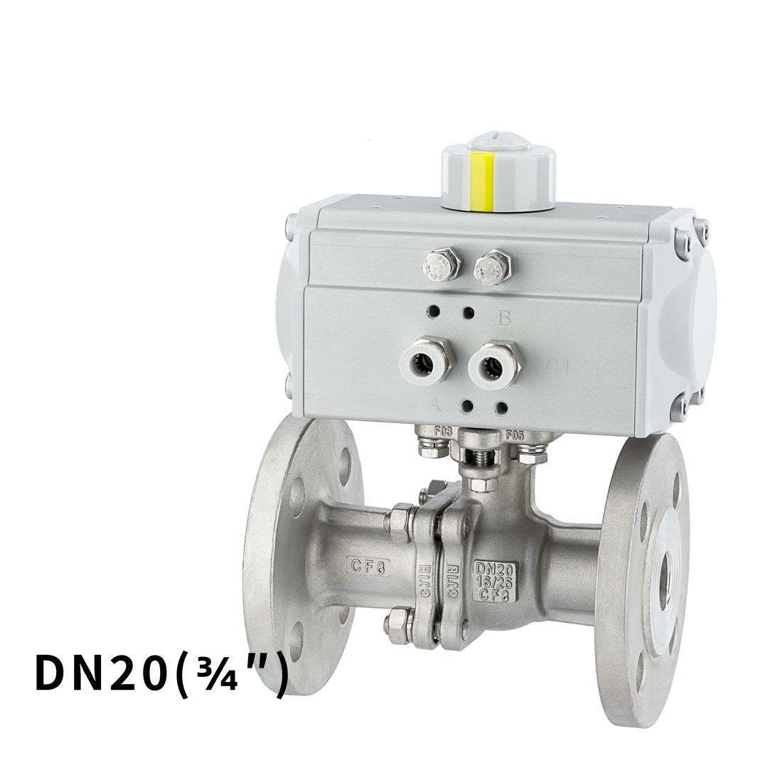 Nan valve Q641F-16P AT pneumatic stainless steel 304 flange ball valve ...